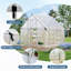 Serre en polycarbonate à structure en aluminium de 8 pi x 10 pi avec évent et gouttière de toit, ensemble d'extérieur robuste-119783991