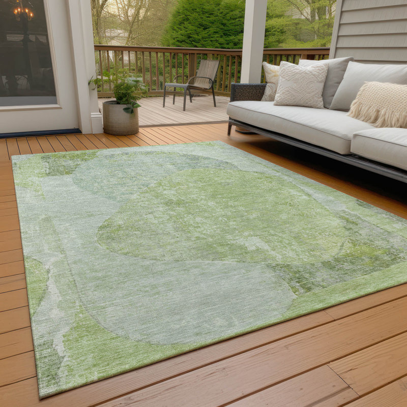 Tapis intérieur / extérieur lavable à la machine Claudian ACN1635, Rectangle 9 pi x 12 pi