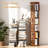 70.5" H x 14.6" W 6-Tier Bamboo Rotating Bookshelf, 360° Revolving Bookcase Corner Freestanding Storage Organizer-66200812-66200811