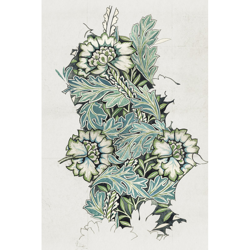 "Laurynn Wm Morris", motif floral sur toile par William Morris, H 18 po x l 12 po