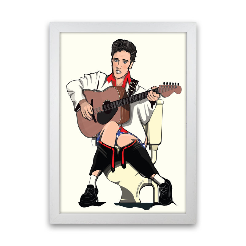Elvis - Print, White Framed, 60cm H x 42cm W x 3cm D