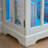 Antique White Display Case With Adjustable Shelves And Connectivity Vintage Inspired Showcase Shelving Units