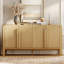 Ensemble de chambre à coucher 3 pièces, ensemble de commode et de table de chevet moderne Mid-Century pour la chambre à coucher, ensemble de 2 tables de chevet avec profil incurvé-1850162408