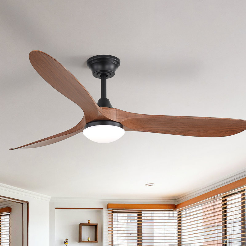 Nicola 60" Modern Style 3-blade Ceiling Fan Light With Remote Control, Supports Mobile Phone Connection And Voice Function
