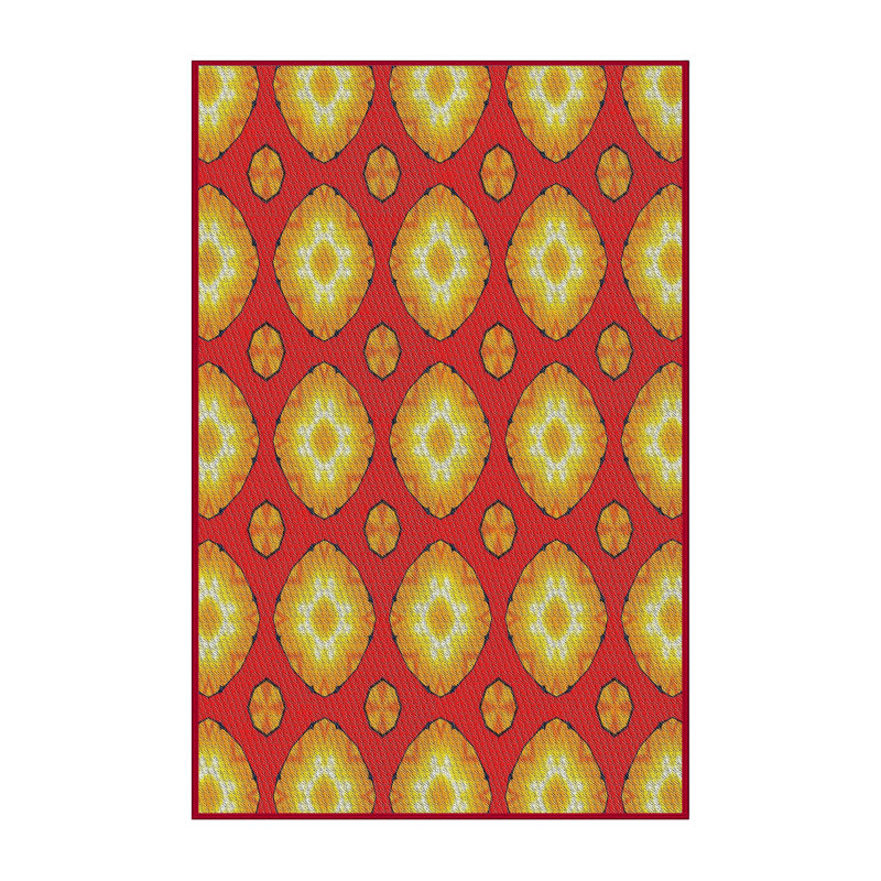 Orange Tapis décoratif, Rectangle 5 pi x 8 pi