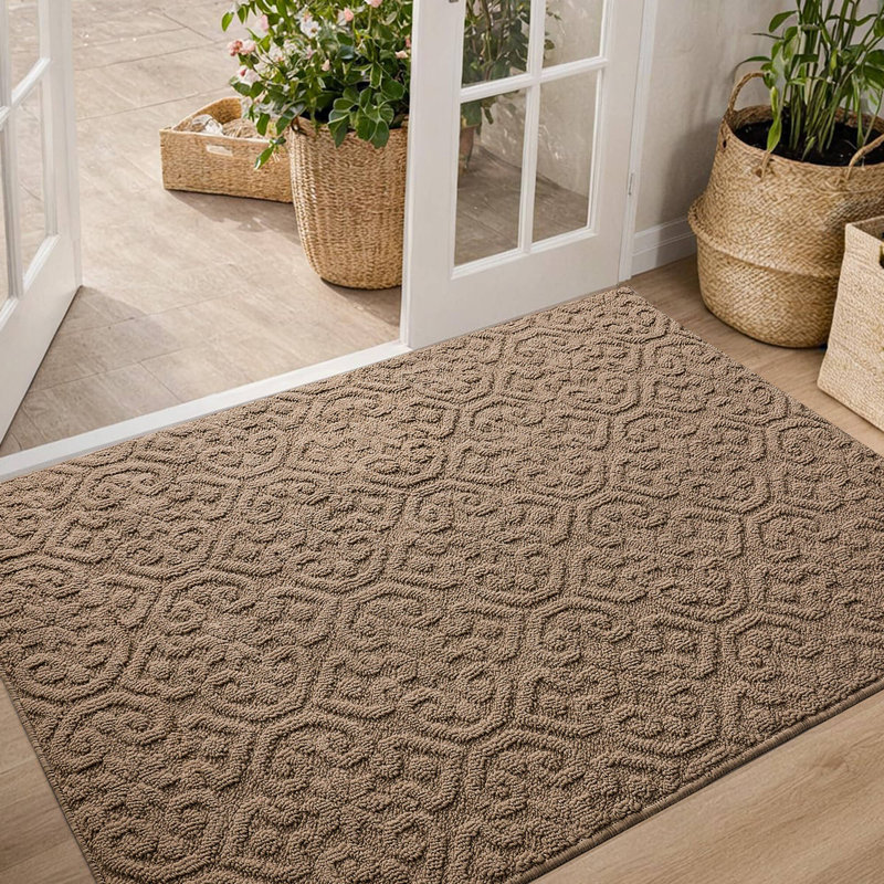 Non-Slip Doormat, 88.9cm W x 149.9cm L, Khaki