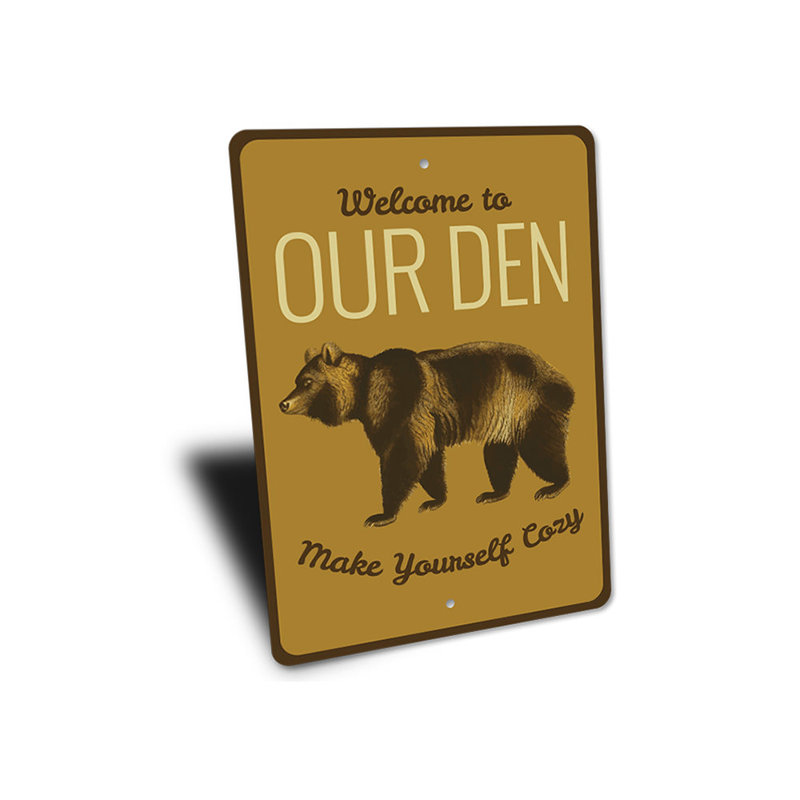 Plaque en aluminium Bear Bear, H 18 po x l 12 po x P 0,06 po