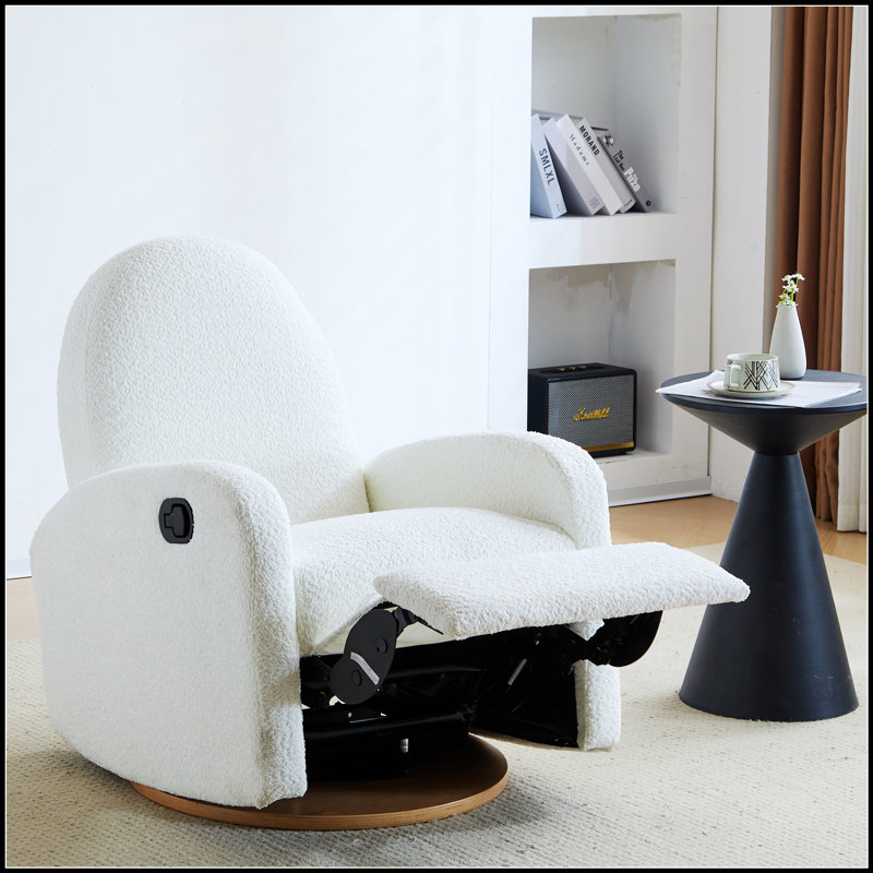 Fauteuil inclinable et pivotant à 360 ° avec mouvement à bascule pour un confort et une détente ultimes, Noir