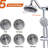 6 Inch Rain Shower Head And Handheld - Low Water Compatible Wall Mounted Dual With Practical Function