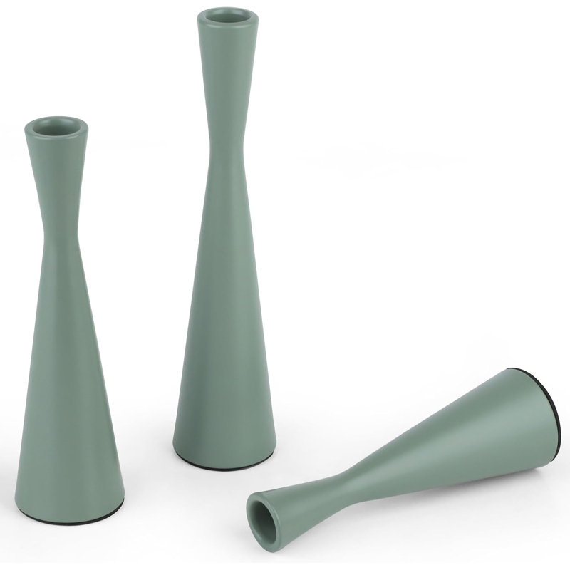 Metal Taper Candlestick Holders Set Of 3 - Sturdy Decorative Candle Stand For Wedding, Dining, Party, Home Decor - Elegant Nordic Style With Anti-Corrosive Finish