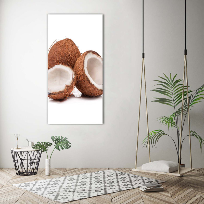 Coconut 1 Piece Wrapped Canvas Wall Art