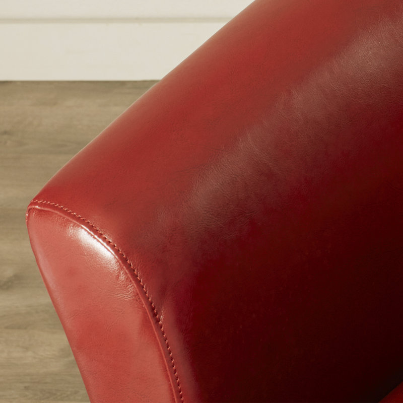 Fauteuil demi-tonneau en cuir Apollo, Mûre blanche