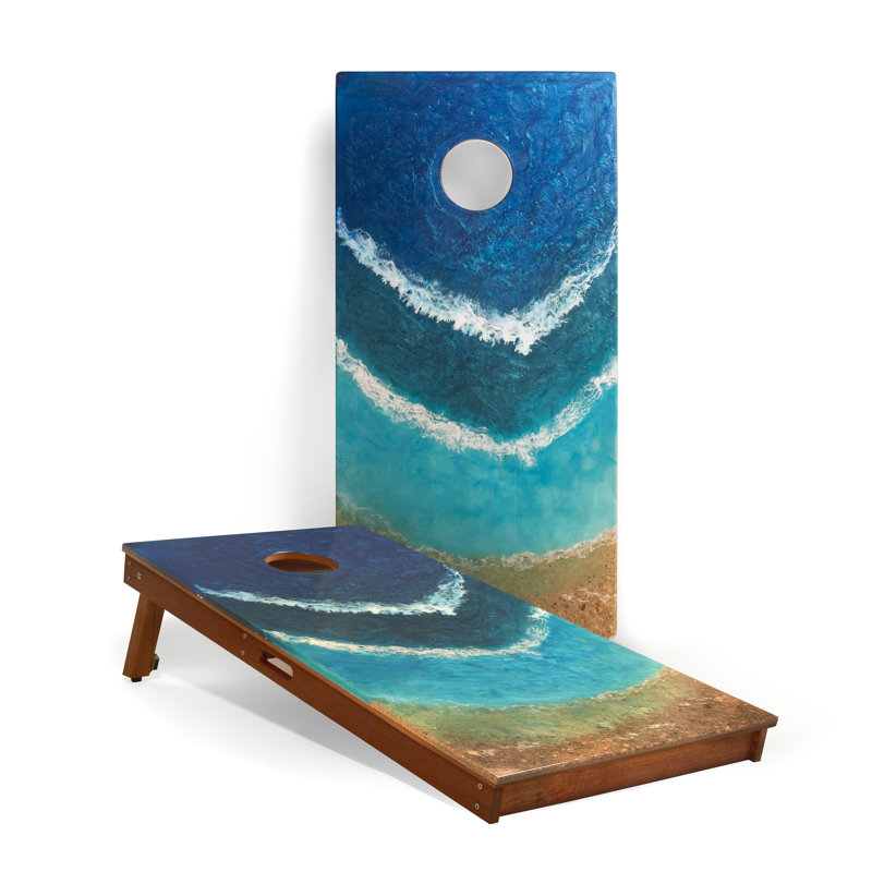 Panneaux de jeu de poches en résine époxy 2x4 The Beach, H 48 po x l 24 po x P 3 po