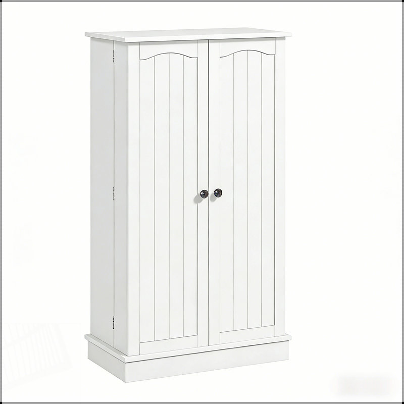 Armoire de cuisine de style nordique avec beaucoup de rangement, parfaite pour organiser la batterie de cuisine et rehausser la décoration intérieure.