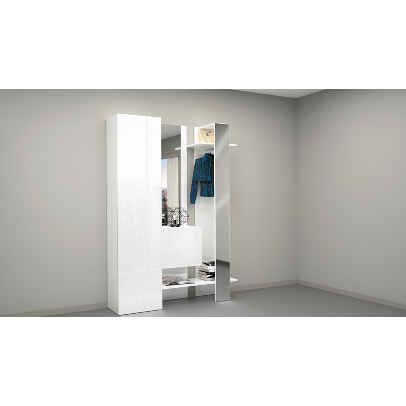 Claree Hall Tree 140cm Wide with Bench and Shoe Storage