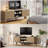 Fluted TV Stand for Tvs up to 70", Mid-Century Modern Entertainment Center TV Media Console Table with Storage and Adjustable Shelves for Living Room, Bedroom-198436222