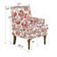 Chaise d'appoint rembourrée Floral
