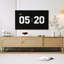 Support pour téléviseur de 70 à 79 pouces, design, moderne, pieds en bois massif, console média, accents, centre