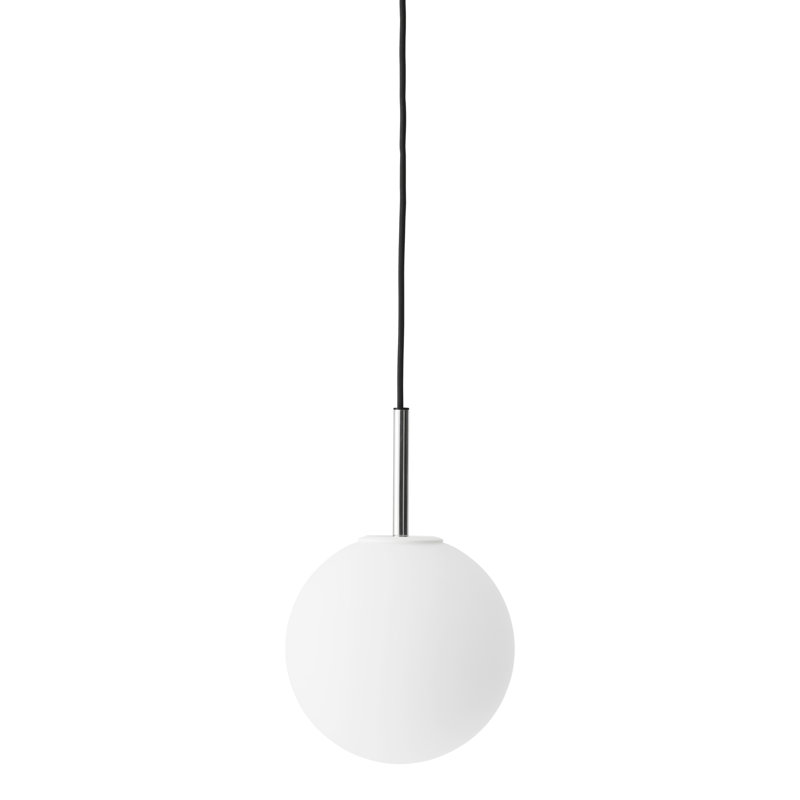 TR Bulb Series 1 - Light Pendant, Matte White, Polished Steel