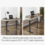 Standing desk with built-in outlet, glass top-116190705-116376191
