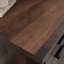 Ensemble de bureau d'ordinateur et bahut, finition brune