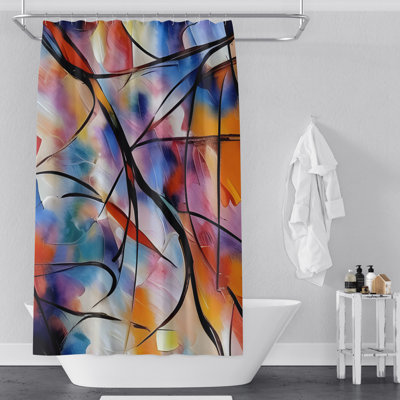 Rideau de douche abstrait Conoly