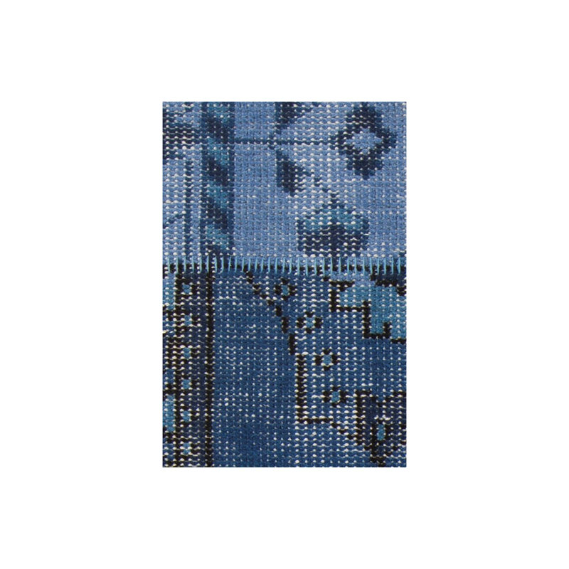 Fusion Wool Southwestern Area Rug in Blue, Rectangle 7'9" x 10'6"