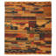 Tapis de la laine en laine 8 pi 2 po x 9 pi 4 po one-of-kind à la main-noué la new age anatolian bourgogne/brun clair 8 pi 2 po x 9 pi