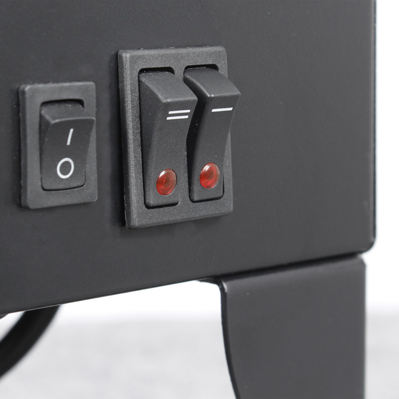 Poêle électrique 17 pouces avec effet de flamme 3D