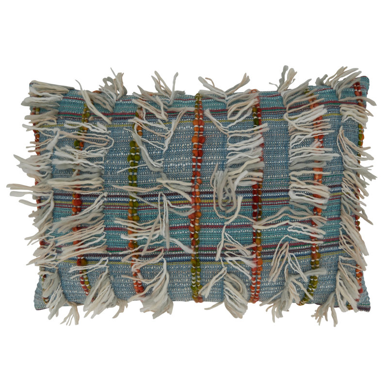 Drusilla Collection Striped Cotton Throw Pillow, Polyester/Polyfill
