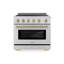 ZLINE Autograph 36 in. Paramount Induction Range with 5 Element Cooktop & Champagne Bronze Accents-90983659