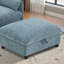 Chaise longue avec repose-pieds avec rangement, canapé en chenille avec port USB, porte-gobelets et poches latérales-223407932