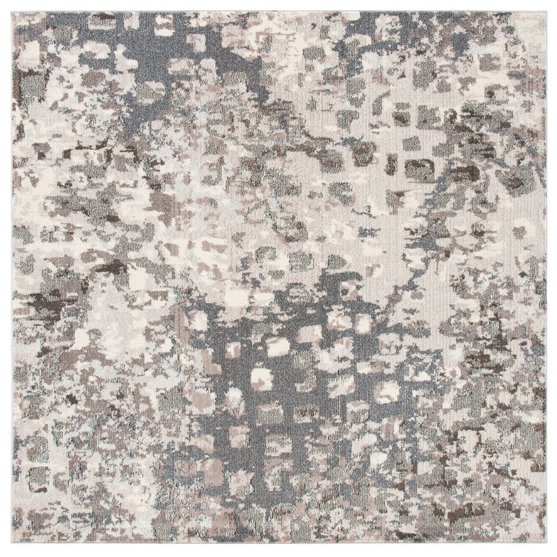Hewish Performance Abstract Rug, Square 5'