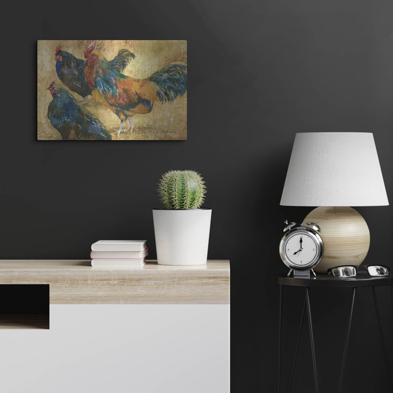 «Threes a Crowd» par Annelein Beukenkamp, art mural en métal, H 16 po x l 24 po