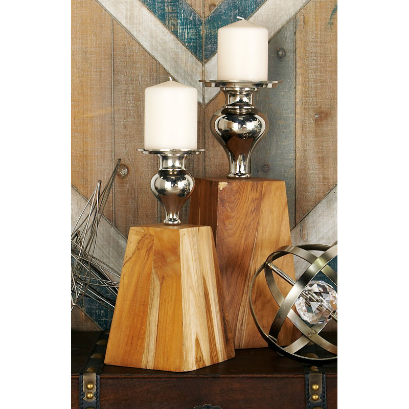 Chandelles en métal, H 15 po x l 6 po x P 6 po