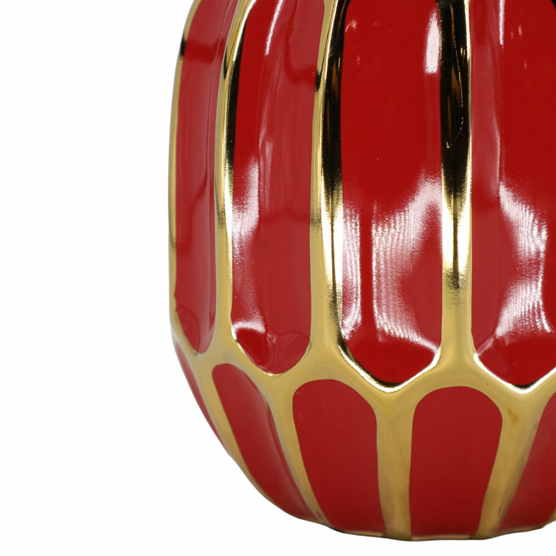 Vase de table en céramique Addington, Noir, H 8 po x l 6 po x P 6 po