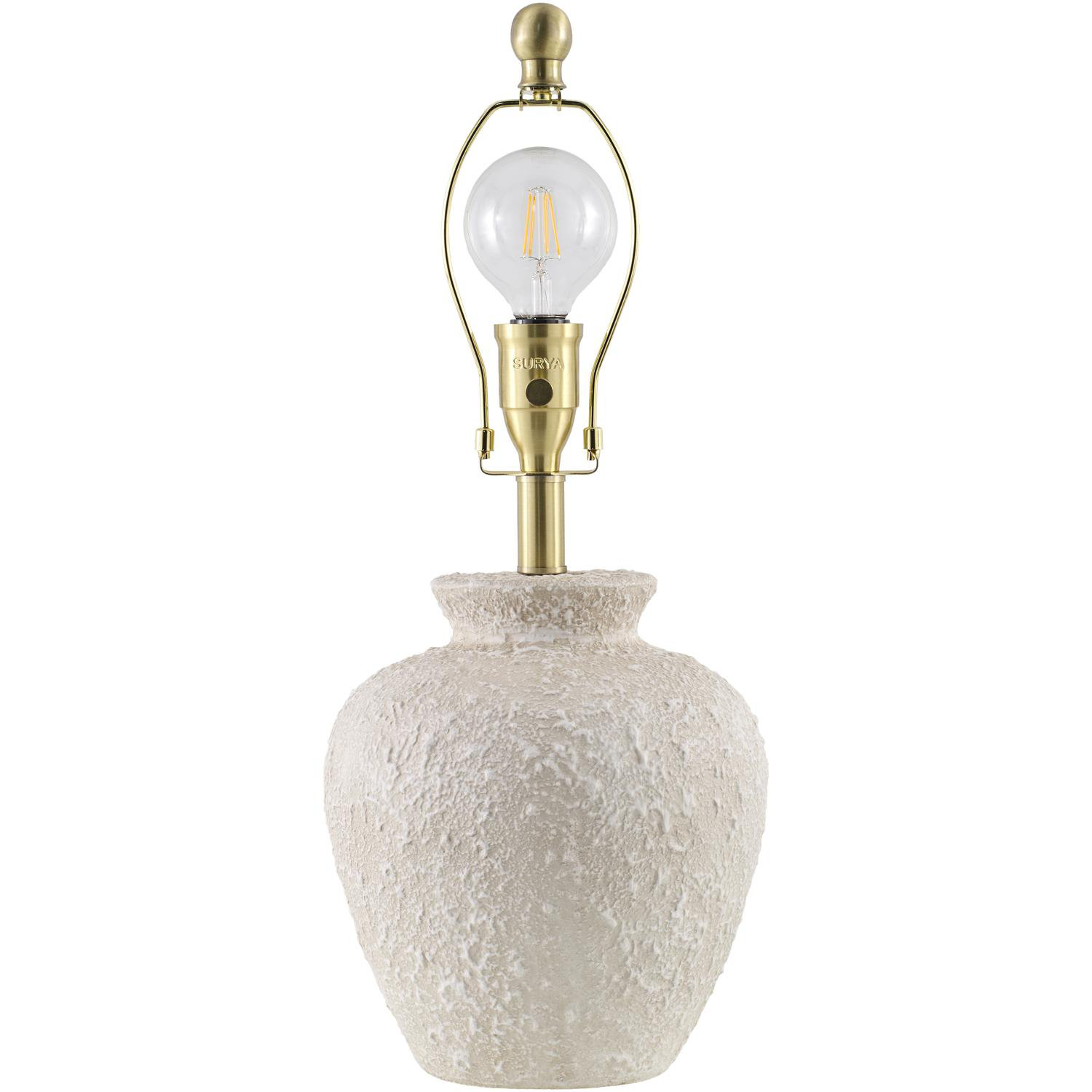 Calico Table Lamp, Cream Finish / Natural Shade