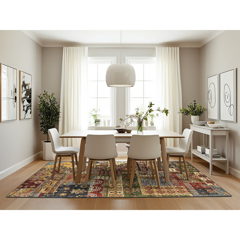 Abstract Indoor Rug, Rectangle 7' x 10'