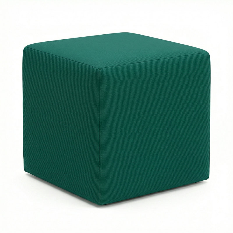 Berlin Gardens Lilly Hive 20" Square Pouf, Forest Green