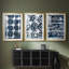 Indigo Memory I - reproduction sur mesure encadrée de qualité supérieure mate - 3 pièces-1121212594-1121212593