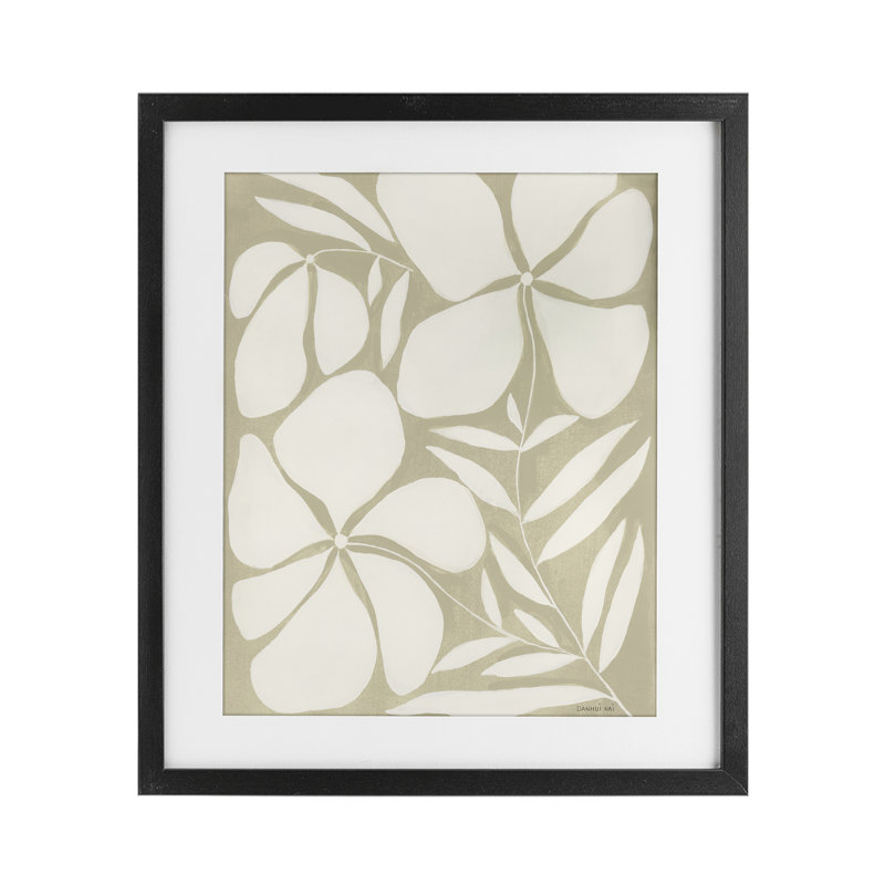 «Real Simple Flowers», reproduction encadrée sous verre, conception de Danhui Nai, H 16 po x l 13 po, Cadre noir minuit