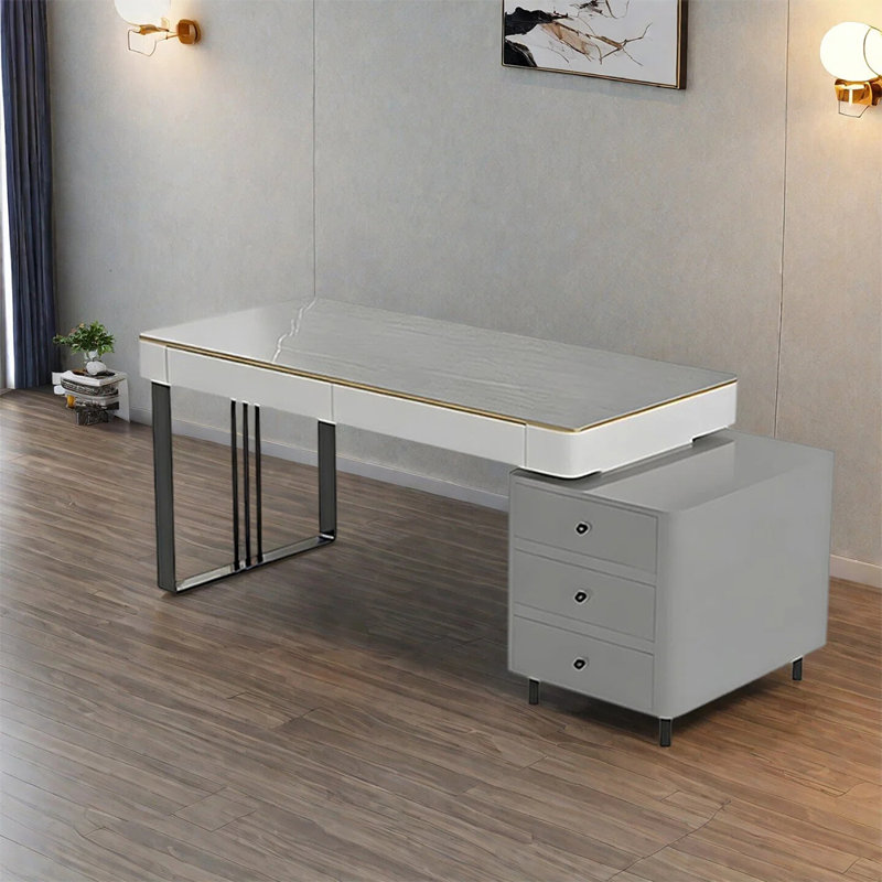 Bureau haut de gamme élégant et luxueux, H 29,52 po x l 47,24 po x P 23,62 po, Noir, Gris