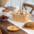 Hand-Woven Wicker Cutlery Holder with Handle, Flatware Basket Organizer