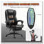 Fauteuil de bureau à haut dossier avec vibration à 6 points, 5 modes, fauteuil de direction, fauteuil pivotant en cuir PU avec dossier inclinable et repose-pieds rétractable, noir