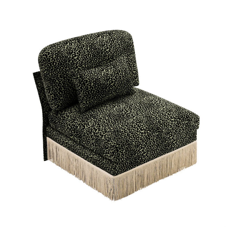 Fauteuil d'appoint sans accoudoirs avec 1 coussin