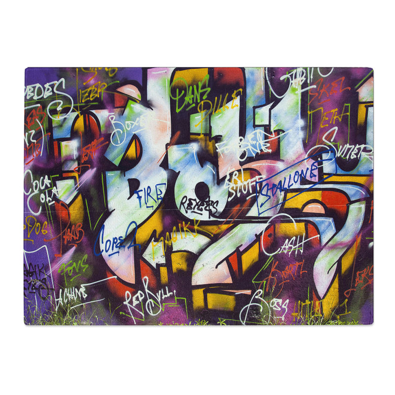 Graffiti Wall Art No.3  Glass Chopping Board