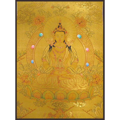 Amitayus Thangka Popularly Known As Apramita (Brocadeless Thangka)