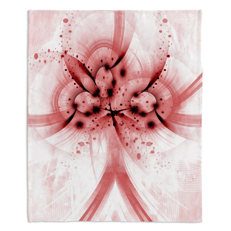 Hand Woven Throw Blanket, 51" x 60", Red