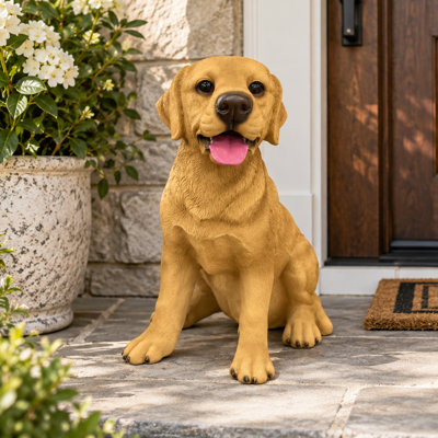 Lifelike Labrador Resin Garden Statue