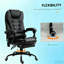 Fauteuil de massage inclinable à dossier haut avec support lombaire, repose-pieds, dossier inclinable, hauteur réglable-1005506962